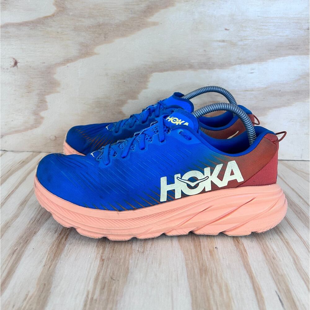 Hoka One One - Rincon 3 - Running - Blue/Red - Women's - 8 2E WIDE -1121370 CSVO - Picture 3 of 9